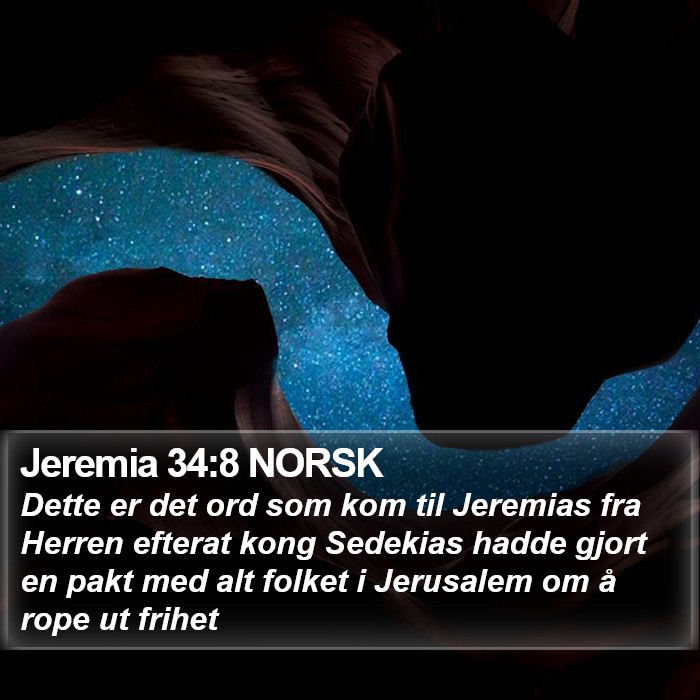 Jeremia 34:8 NORSK Bible Study