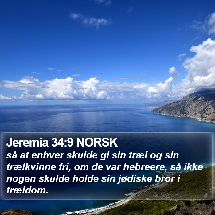 Jeremia 34:9 NORSK Bible Study