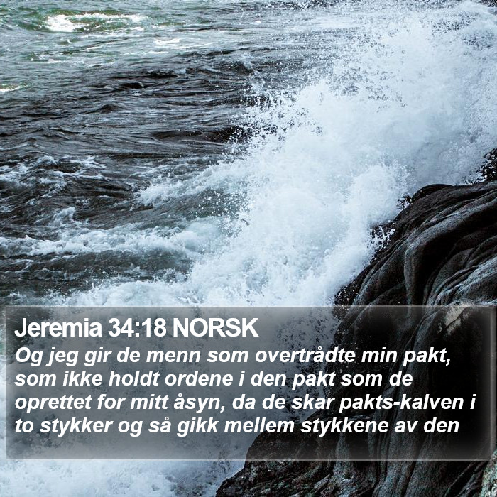 Jeremia 34:18 NORSK Bible Study