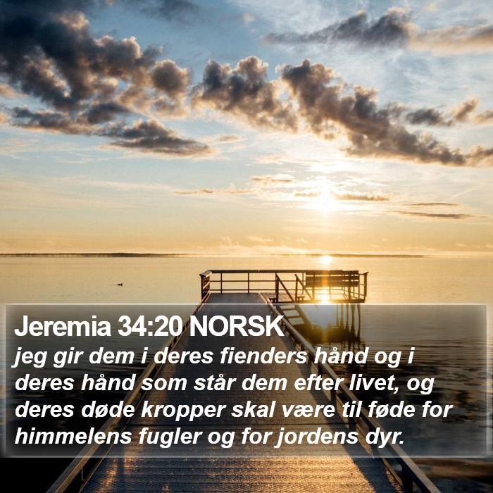 Jeremia 34:20 NORSK Bible Study