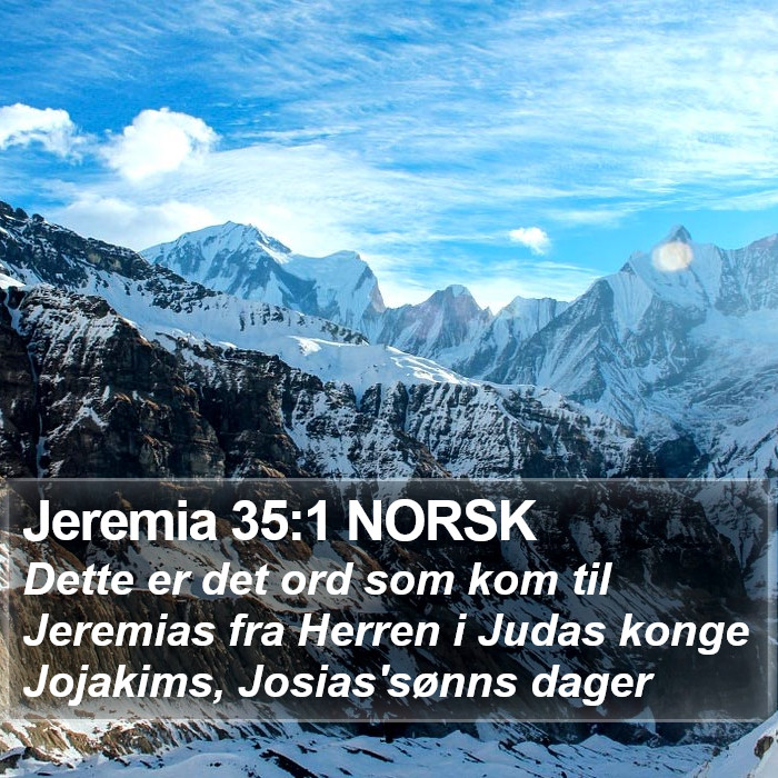 Jeremia 35:1 NORSK Bible Study