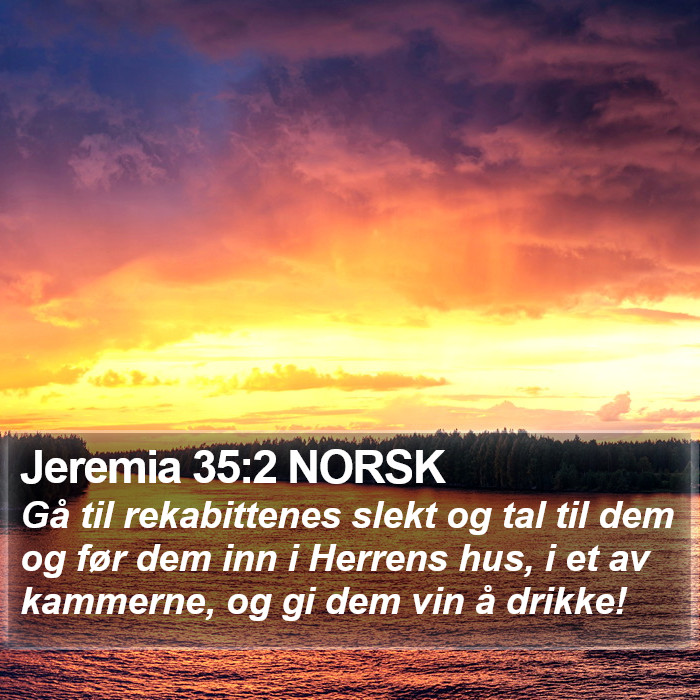 Jeremia 35:2 NORSK Bible Study