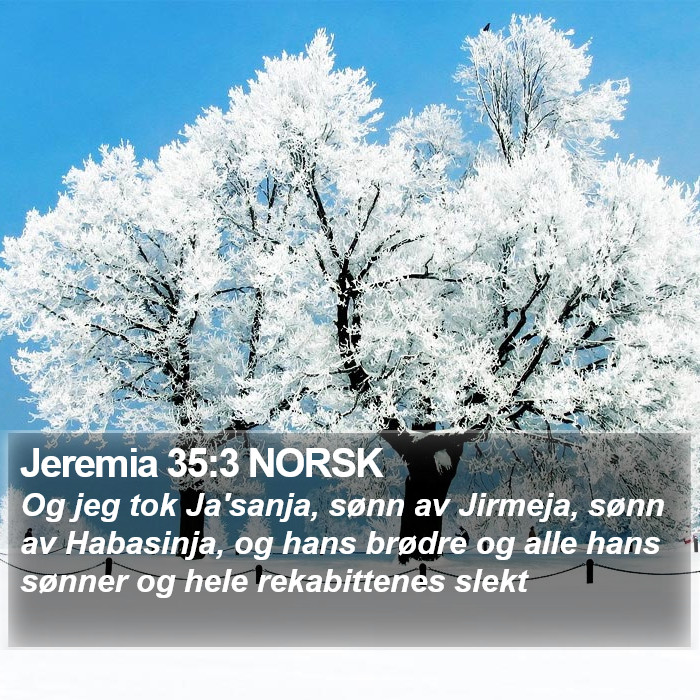 Jeremia 35:3 NORSK Bible Study