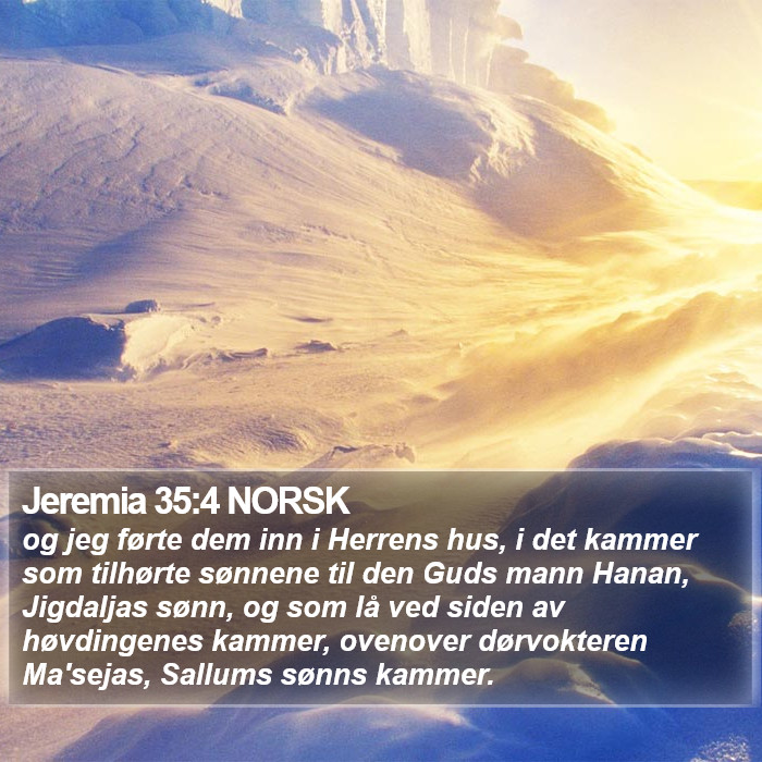 Jeremia 35:4 NORSK Bible Study