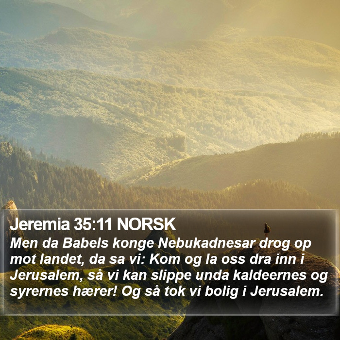 Jeremia 35:11 NORSK Bible Study