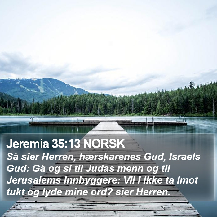 Jeremia 35:13 NORSK Bible Study