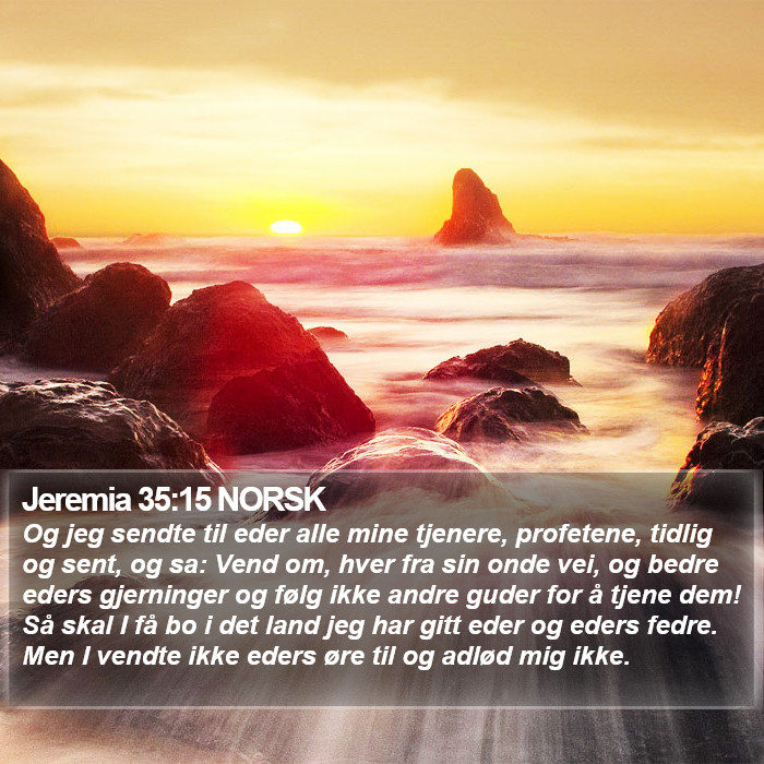 Jeremia 35:15 NORSK Bible Study