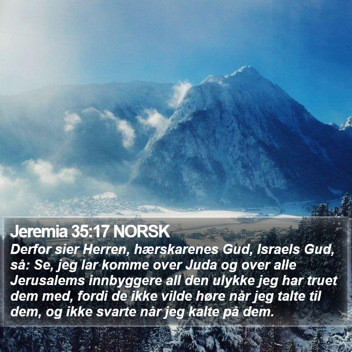 Jeremia 35:17 NORSK Bible Study