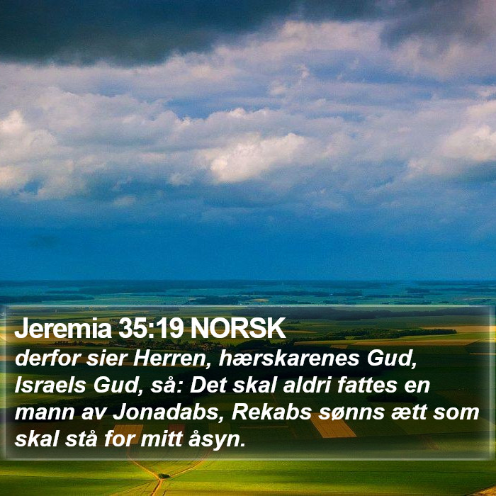 Jeremia 35:19 NORSK Bible Study