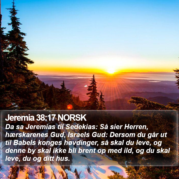 Jeremia 38:17 NORSK Bible Study