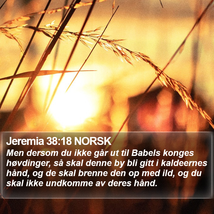 Jeremia 38:18 NORSK Bible Study