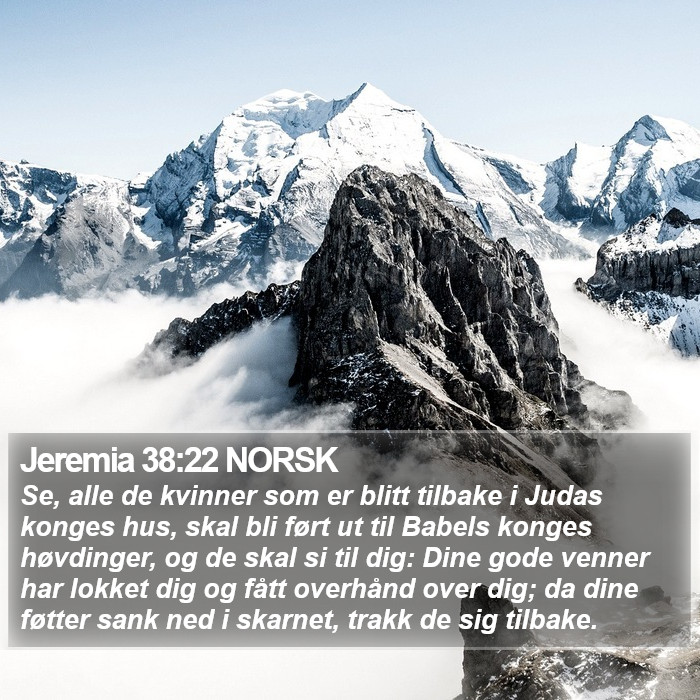 Jeremia 38:22 NORSK Bible Study