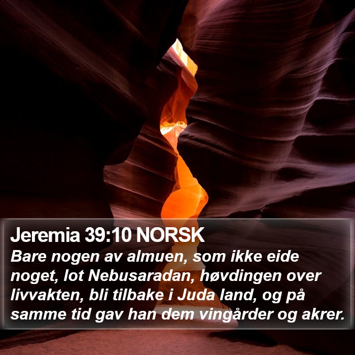 Jeremia 39:10 NORSK Bible Study