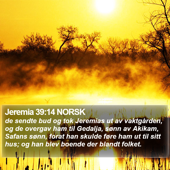 Jeremia 39:14 NORSK Bible Study