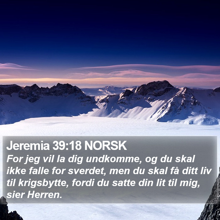 Jeremia 39:18 NORSK Bible Study