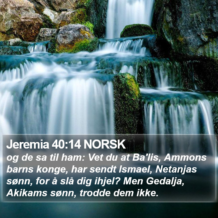 Jeremia 40:14 NORSK Bible Study