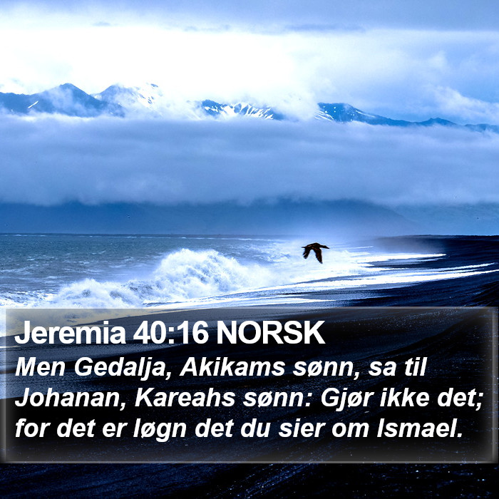 Jeremia 40:16 NORSK Bible Study