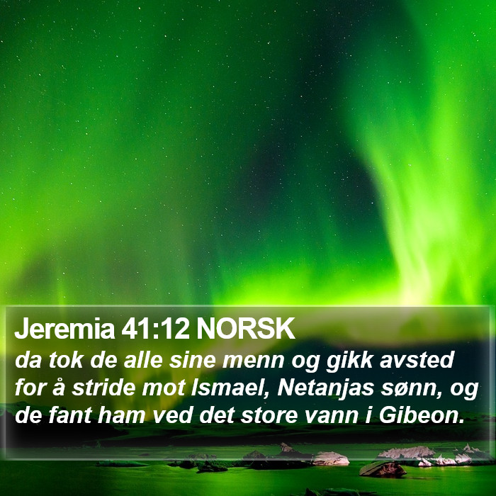 Jeremia 41:12 NORSK Bible Study