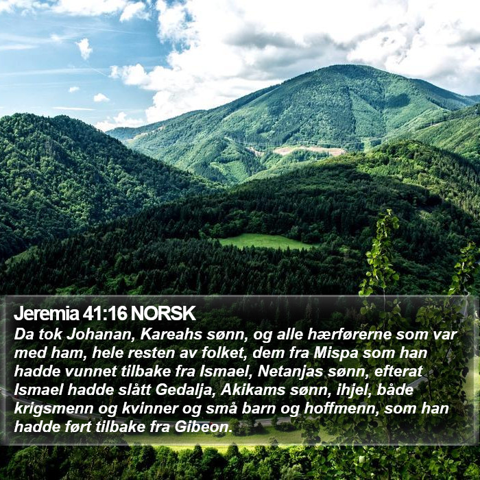 Jeremia 41:16 NORSK Bible Study