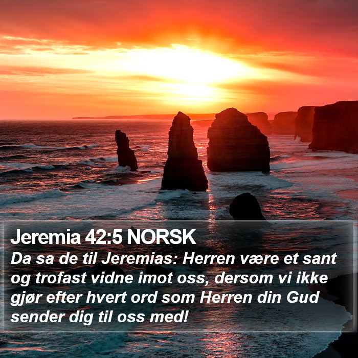 Jeremia 42:5 NORSK Bible Study