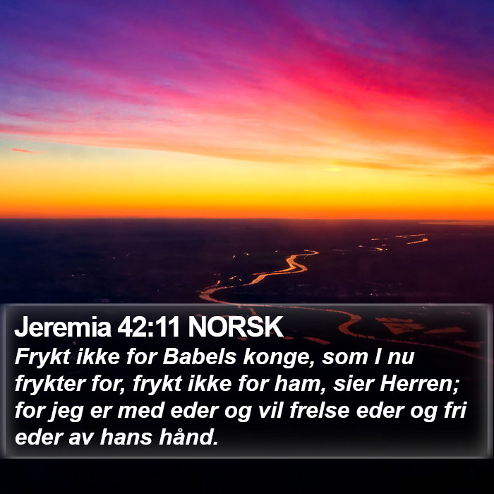 Jeremia 42:11 NORSK Bible Study