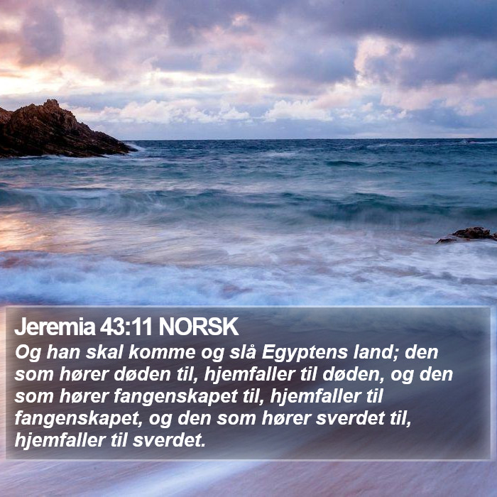 Jeremia 43:11 NORSK Bible Study