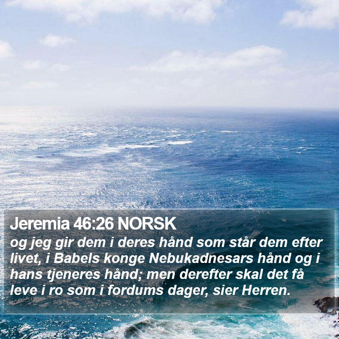 Jeremia 46:26 NORSK Bible Study