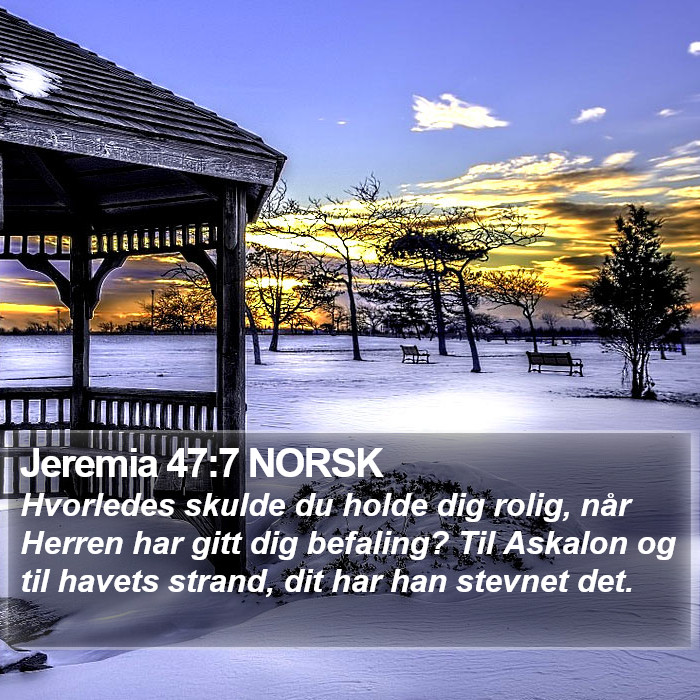 Jeremia 47:7 NORSK Bible Study