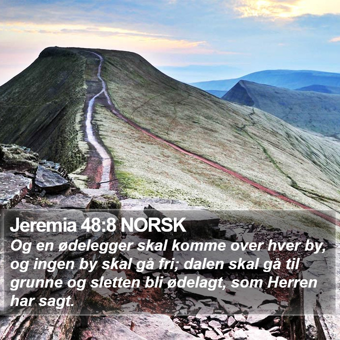 Jeremia 48:8 NORSK Bible Study