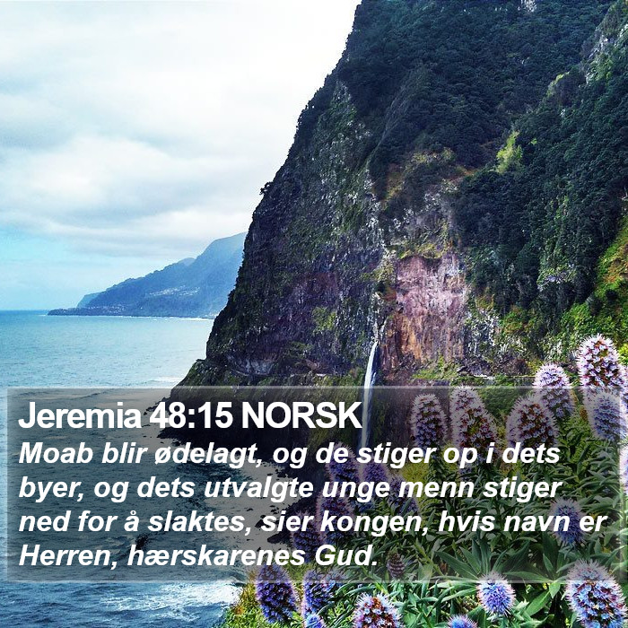 Jeremia 48:15 NORSK Bible Study