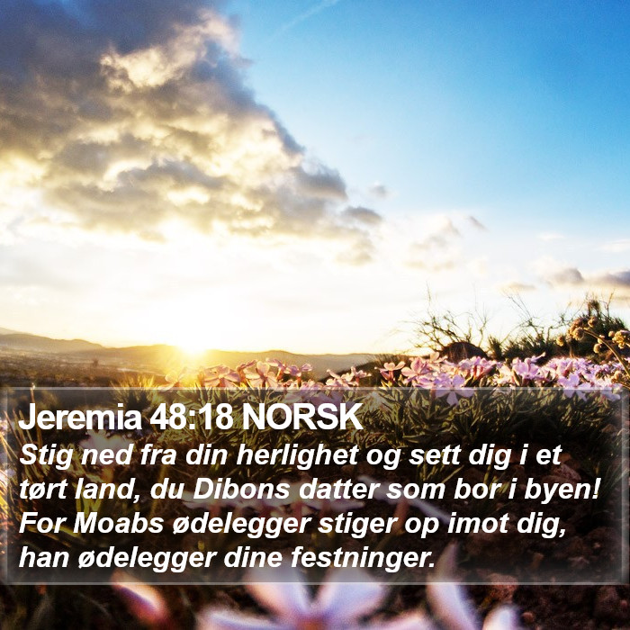 Jeremia 48:18 NORSK Bible Study