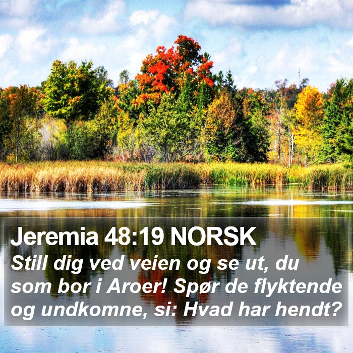 Jeremia 48:19 NORSK Bible Study