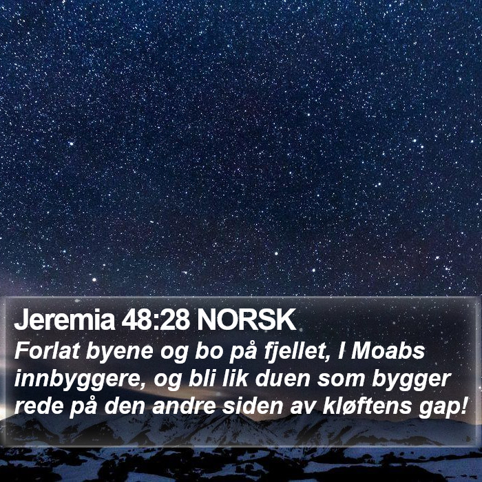 Jeremia 48:28 NORSK Bible Study