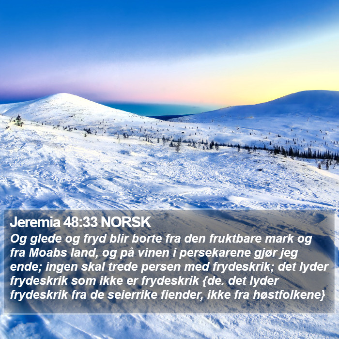 Jeremia 48:33 NORSK Bible Study