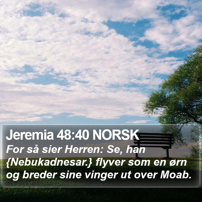 Jeremia 48:40 NORSK Bible Study