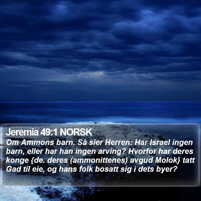 Jeremia 49:1 NORSK Bible Study