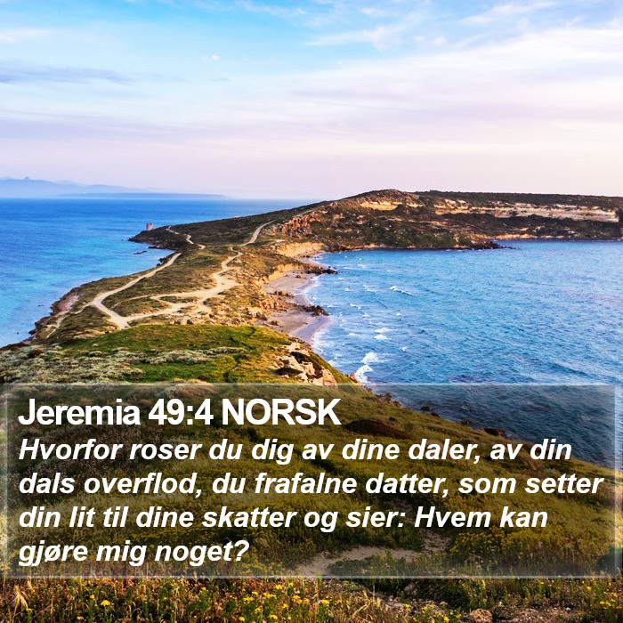 Jeremia 49:4 NORSK Bible Study