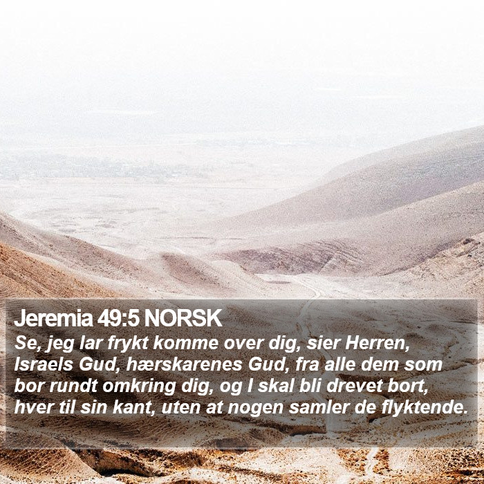 Jeremia 49:5 NORSK Bible Study