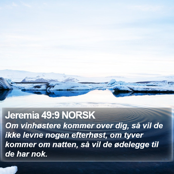 Jeremia 49:9 NORSK Bible Study