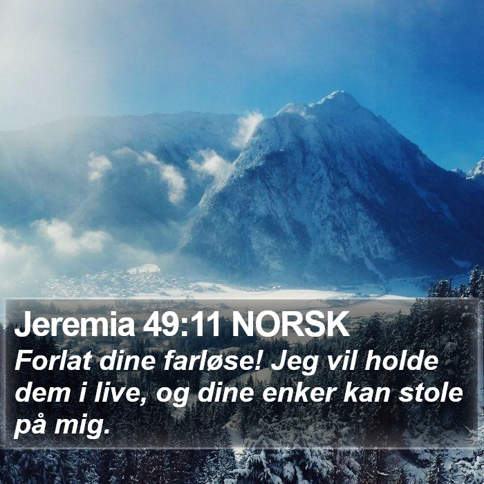 Jeremia 49:11 NORSK Bible Study