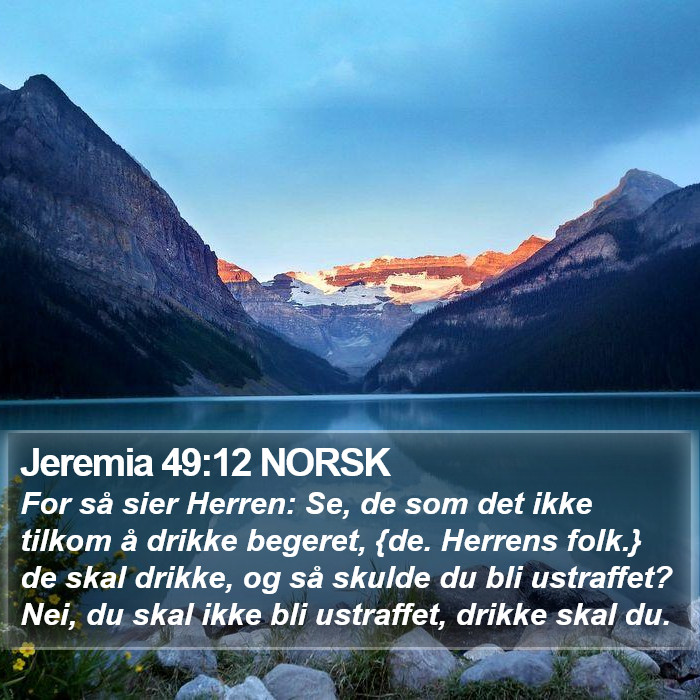 Jeremia 49:12 NORSK Bible Study