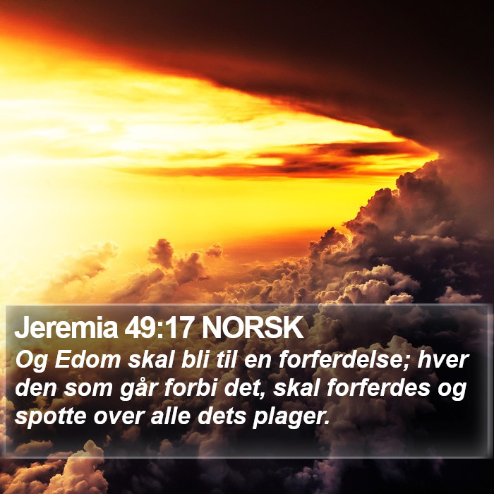 Jeremia 49:17 NORSK Bible Study