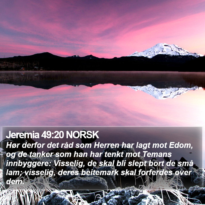 Jeremia 49:20 NORSK Bible Study