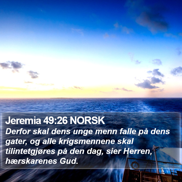 Jeremia 49:26 NORSK Bible Study