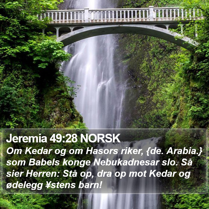 Jeremia 49:28 NORSK Bible Study