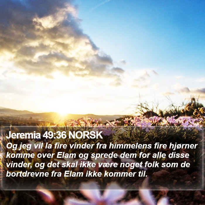 Jeremia 49:36 NORSK Bible Study