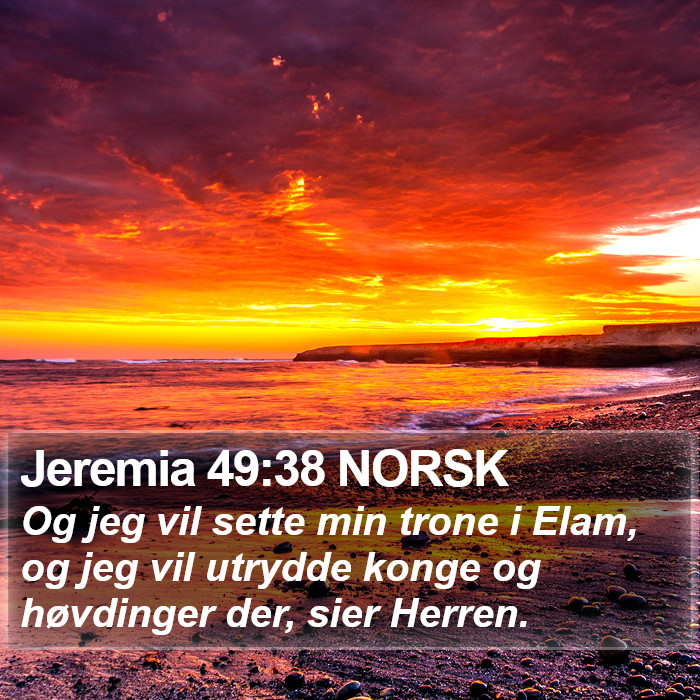 Jeremia 49:38 NORSK Bible Study