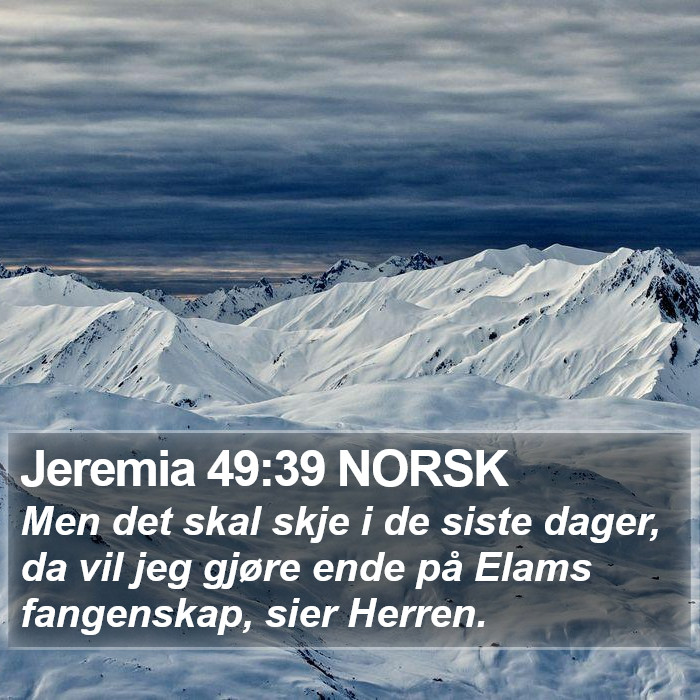 Jeremia 49:39 NORSK Bible Study