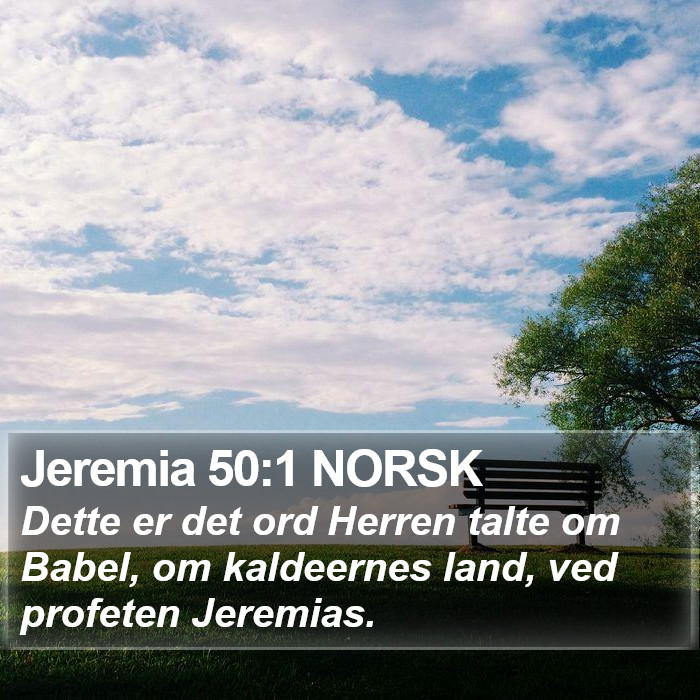 Jeremia 50:1 NORSK Bible Study