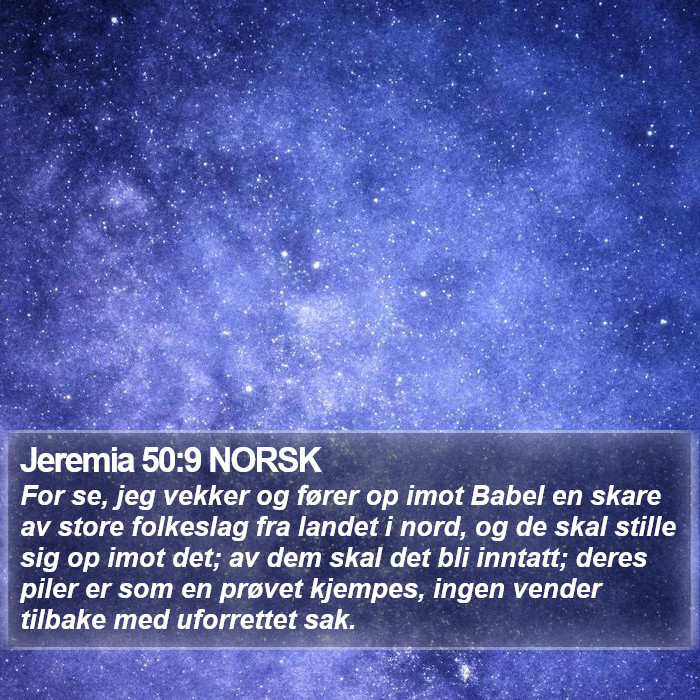 Jeremia 50:9 NORSK Bible Study